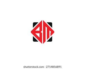Letra creativa BM diseño de logotipo de monograma MB diseños de logotipo de Vector, BM logo