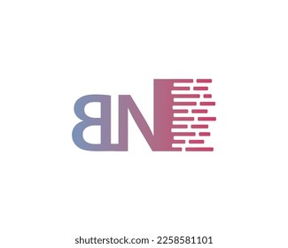 creative letter BN logo design vector template