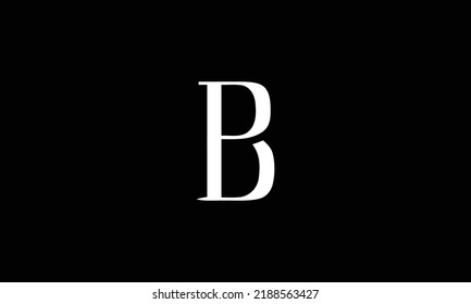 Letra creativa logotipo de BP en monograma plantilla de icono de diseño de fondo blanco y negro