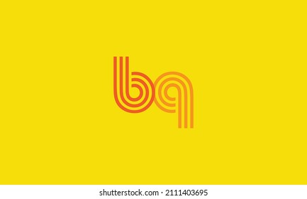 Logo-Design für kreative Buchstaben BQ-Linien