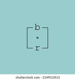 concepto de diseño de logotipo BR de carta creativa para su venta en un diseño profesional de alta calidad.