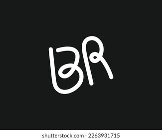 creative letter BR logo design vector template