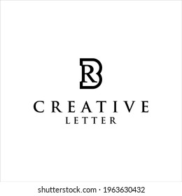 creative letter BR logo,RB design vector template