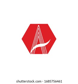 Concepto de logotipo de marca Carta creativa A.