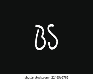 creative letter BS logo design vector template