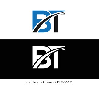 Plantilla de símbolo gráfico de vectores de ilustraciones de diseño con logotipo BT de carta creativa.