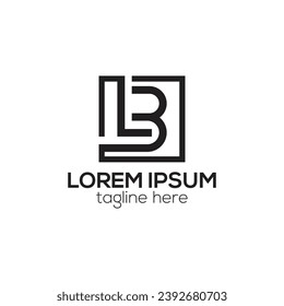 Creative letter business LB, BL monogram logo design isolated vector template illustration