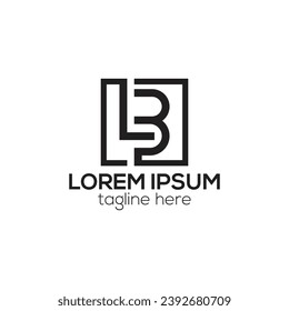 Creative letter business LB, BL monogram logo design isolated vector template illustration