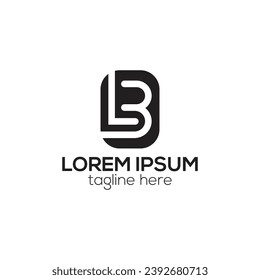 Creative letter business LB, BL monogram logo design isolated vector template illustration