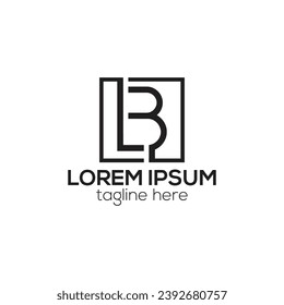 Creative letter business LB, BL monogram logo design isolated vector template illustration