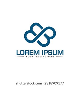 Creative letter BW logo design