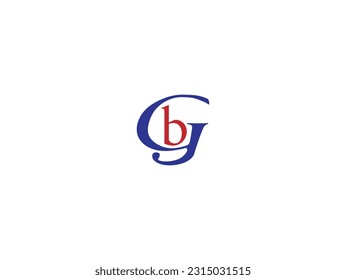 Letra creativa c b j diseño de logotipo elegante vector