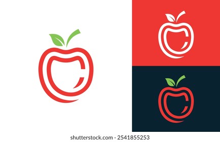 Creative Letter C, Cherry, apple, Logo Design Inspiration