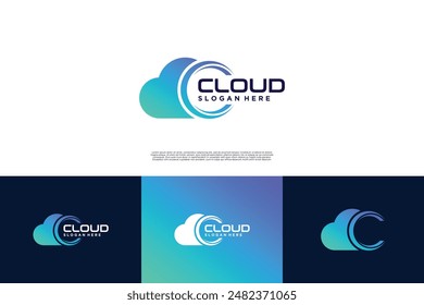 Creative Letter C Cloud logo design