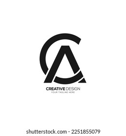 Creative letter C A elegant logo design