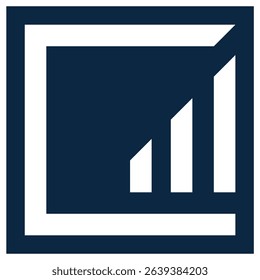 
Creative letter c financial chart logo design vector
