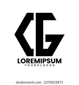creative letter c and g icon logo design 