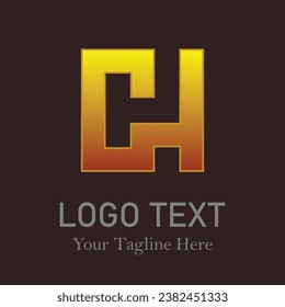 Creative letter C and H logo design vector image download