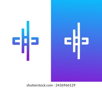 Creative Letter C, H, P combination vector company logo design