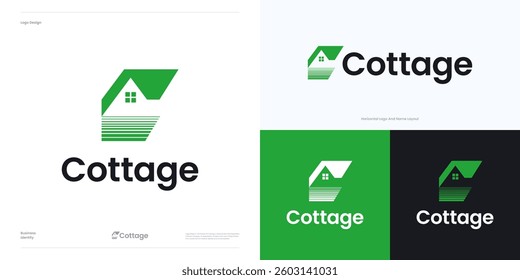 Creative letter C home logo icon design vector, Initial C house roofing symbol usable real estate, architect house repair, architecture, mortgage agent, building construction, residential, furniture.