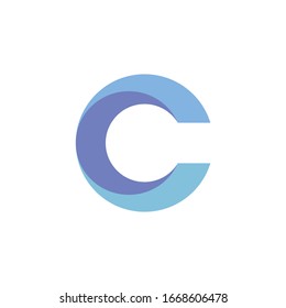 Kreativer Buchstabe c Symbol. Buchstabe c Vektorillustration-Logo
