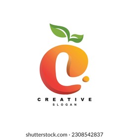 Creative letter C or L fresh fruit logo design vector for your brand or business