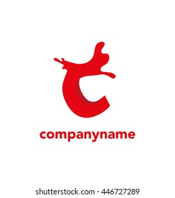 Creative letter C logo. Abstract vector