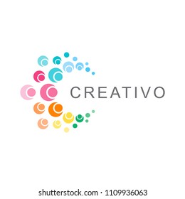 Creative Letter C Logo, Colorful C Logo