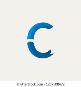 Creative Letter C logo design for Business Company . Abstract letter logo Design Template Vector