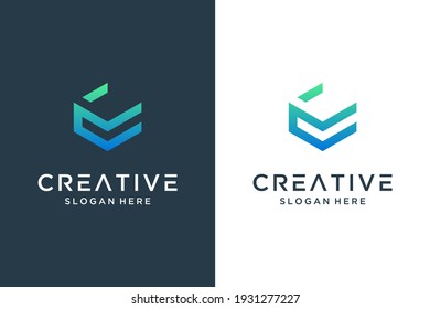 Creative letter C logo design