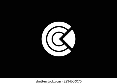 Plantilla de diseño de logotipo de carta creativa C
