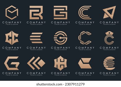 kreativer Buchstabe C Logo Symbol Set. Design für Geschäfte von Luxus, elegant, einfach.