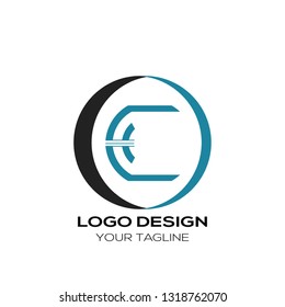 Creative letter C logo template. Modern flat letter C logo