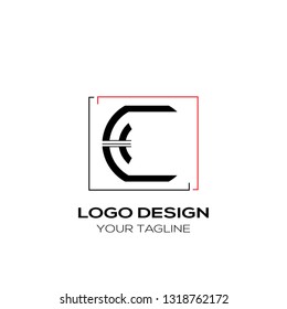 Creative letter C logo template. Modern flat letter C logo