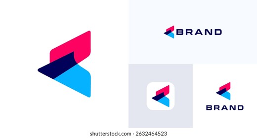 Creative letter C mark overlapping color concept, logo icon design illustration element template editable, Modern colorful symbol sign initial alphabet for brand identity and business company