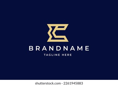 Creative letter C minimalist logo design concept. Initial symbol for corporate business identity. Alphabet vector element