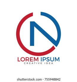 Creative letter C and N logo design template.