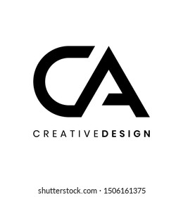Creative letter CA logo design vector for business company