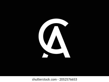 Creative letter CA negative space style initial logo concept
