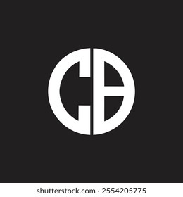 Creative letter CB or BC unique logo design concept, circle shape modern art icon symbol minimal vector monogram design.