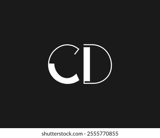 creative letter CD logo design template