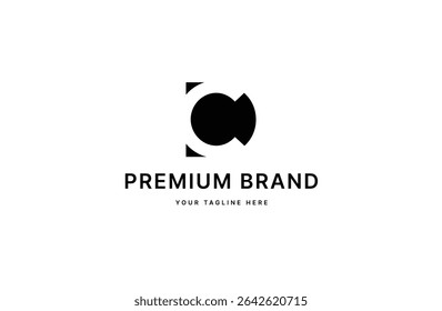 Creative letter CD logo design with negative space style, clean and clever design, vector illustration