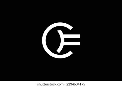 Creative Letter CF Logo Design Template