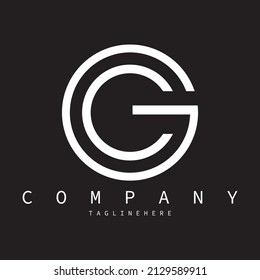 Creative letter CG logo design elements simple letter CG letter logo Business corporate letter CG logo design with vector image  