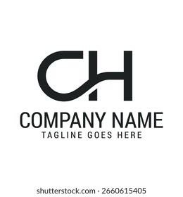 Creative Letter CH or HC Modern Minimalist Vector Logo Design Templates for Startups
