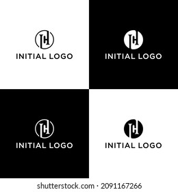 creative letter CH logo HC monogram vector abstract  idea 