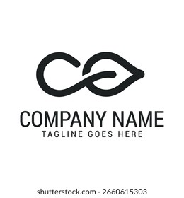 Plantillas de diseño de logotipos de Vector minimalista moderno CO u OC para startups