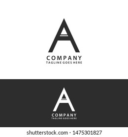 Creative Letter A concept logo. Geometric logo A letter vector template design 