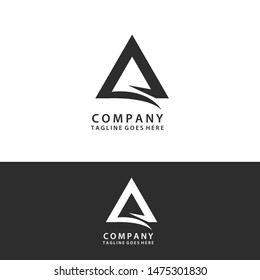 Creative Letter A concept logo. Geometric logo A letter vector template design 