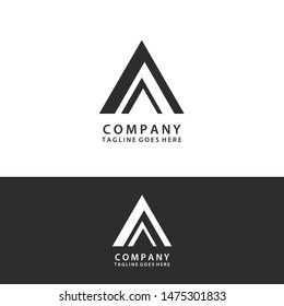 Creative Letter A concept logo. Geometric logo A letter vector template design 